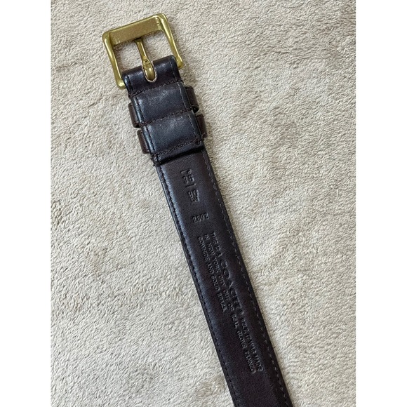 Coach Leather Vintage Belt Tanned Cowhide Mahogany Genuine  Vntge Coach 2502 Mahogany Brown Leather Belt Solid Brass Buckle 35